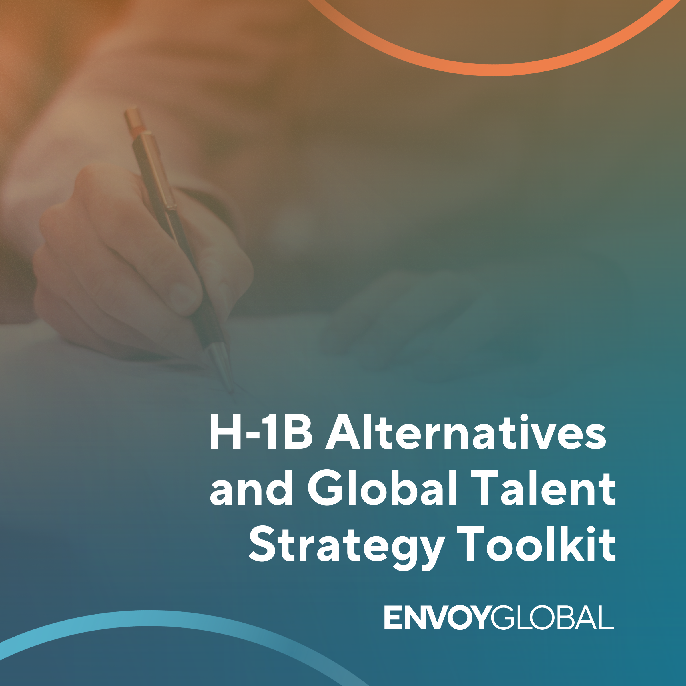 Professional writing on paperwork, illustrating steps in exploring visa alternatives to the H‑1B visa program.